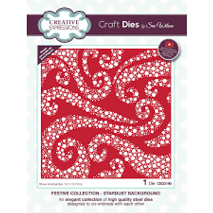 Creative Expressions Craft Dies - Stardust Background by Sue Wilson (CED3190)
The Craft Dies, designed by Sue Wilson, are an elegant collection of high quality steel dies designed to co-ordinate with each other. Creative Expressions Craft Dies can be used in most leading die cutting machines including the Grand Calibur by Spellbinders, Cuttlebug by Provocraft, Big Shot by Sizzix and eBosser by Craftwell. Creative Expressions Craft Dies - Stardust Background by Sue Wilson (CED3190)
The Craft Dies, designed by Sue Wilson, are an elegant collection of high quality steel dies designed to co-ordinate with each other. Creative Expressions Craft Dies can be used in most leading die cutting machines including the Grand Calibur by Spellbinders, Cuttlebug by Provocraft, Big Shot by Sizzix and eBosser by Craftwell.