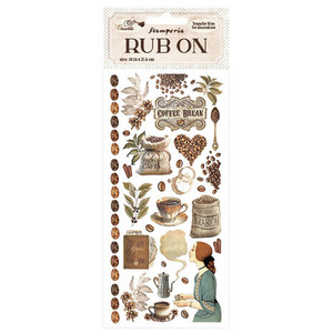 Stamperia - Rub On's - Coffee and Chocolate - (DFLRB58)
Rub-On Coffee and Chocolate Stamperia
    Rub-on to make transfers.
    Perfect for customizing any type of paper support.
    Contains illustrations from Stamperia's Coffee and Chocolate collection.
    Perfect for your Layouts, scrapbooking projects, cards or tags.
    It consists of a transparent sheet with adhered designs that, thanks to the pressure of a folder, rub-on tool or similar material, are transferred and remain fixed to the surface or project. Stamperia - Rub On's - Coffee and Chocolate - (DFLRB58)
Rub-On Coffee and Chocolate Stamperia
    Rub-on to make transfers.
    Perfect for customizing any type of paper support.
    Contains illustrations from Stamperia's Coffee and Chocolate collection.
    Perfect for your Layouts, scrapbooking projects, cards or tags.
    It consists of a transparent sheet with adhered designs that, thanks to the pressure of a folder, rub-on tool or similar material, are transferred and remain fixed to the surface or project.