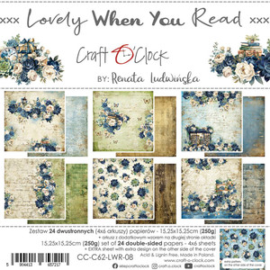 Craft O'Clock - Lovely When You Read - 6 x 6 - (CC-C62-LWR-08)
Paper Collection Set 6"*6" Lovely When You Read, 190 gsm (24 double-sided sheets, 4 x 6 sheets ) Craft O'Clock - Lovely When You Read - 6 x 6 - (CC-C62-LWR-08)
Paper Collection Set 6"*6" Lovely When You Read, 190 gsm (24 double-sided sheets, 4 x 6 sheets )