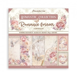 Stamperia - Romance Forever - 8x8 Inch Paper Pack (SBBS96)

Stamperia exclusive designs.  Scrapbooking Paper Pad with 10 double-sided patterned paper sheets, part of the Romance Forever Collection.  Thickness: heavyweight paper 190gsm.  Size: 8 "x 8" (20.3x20.3cm)  Acid & lignin free.  Made in Italy.