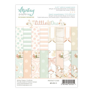 Mintay - Little One - 6x8 Add On Paper Pad - (MT-LTO-11)
This paper pad contains 24 double-sided 6x8 sheets of cardstock with 4 each of 6 different designs. Each page contains uncut elements that can be used as is or fussy cut for your project. Acid & lignin free. Made in Poland. Mintay - Little One - 6x8 Add On Paper Pad - (MT-LTO-11)
This paper pad contains 24 double-sided 6x8 sheets of cardstock with 4 each of 6 different designs. Each page contains uncut elements that can be used as is or fussy cut for your project. Acid & lignin free. Made in Poland.