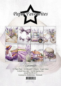 Paper Favourites - Lavender - A5 Paper Pack (PFA117)

Paper Favorites is a brand from Denmark. This young brand specializes in design paper for creative applications.  Pack contains 24 A5 Sheets 15x24cm. (8x3  Designs).  Paper Weight: 200gsm.  Acid and lignin free.