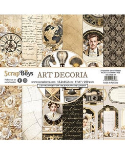 ScrapBoys - Art Decoria - 6"x 6" Paper Pad - (SB-ARDE-09)
Art Decoria Paper Collection Set 15x15cm" by ScrapBoys. (24 sheets, 12 designs, 4x6 double-sided sheets, 2 bonus designs). Paper Weight: 250gsm. ScrapBoys - Art Decoria - 6"x 6" Paper Pad - (SB-ARDE-09)
Art Decoria Paper Collection Set 15x15cm" by ScrapBoys. (24 sheets, 12 designs, 4x6 double-sided sheets, 2 bonus designs). Paper Weight: 250gsm.