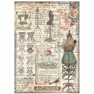 Stamperia Rice Paper A4 - Brocante Antiques - Mannequin (DFSA4851)
One sheet of rice paper per pack. Size of sheet: 21x29.7cm, 28gr. Thin, printed rice paper - excellent quality. Transparent yet strong. If using images versus the whole sheet, tearing versus cutting around images is recommended. Use as decoupage on glass. Stamperia Rice Paper A4 - Brocante Antiques - Mannequin (DFSA4851)
One sheet of rice paper per pack. Size of sheet: 21x29.7cm, 28gr. Thin, printed rice paper - excellent quality. Transparent yet strong. If using images versus the whole sheet, tearing versus cutting around images is recommended. Use as decoupage on glass.