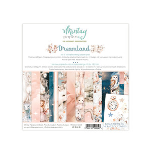 Mintay Papers - Dreamland - 6 x 6 Paper Pad (MT-DLA-08)
Paperpad contains 24 double-sided printed sheets. 4 x 12 designs from Dreamland collection. Matching bonus motifs are provided on the back of the covers. The sheets perfect for scrapbooking and cardmaking. Thickness: 250 gsm. Acid & lignin free. Made in Poland. Mintay Papers - Dreamland - 6 x 6 Paper Pad (MT-DLA-08)
Paperpad contains 24 double-sided printed sheets. 4 x 12 designs from Dreamland collection. Matching bonus motifs are provided on the back of the covers. The sheets perfect for scrapbooking and cardmaking. Thickness: 250 gsm. Acid & lignin free. Made in Poland.