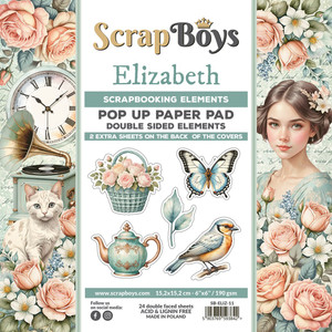 ScrapBoys - Elizabeth - 6x6 Inch Pop Up Paper Pad (SB-ELIZ-11)
ScrapBoys. Pop up Paper pad: 15.2 x 15.2 cm / 6x6 Inch. Paper Weight: 190 gsm. Scrapbooking elements - double sided elements. 24 double faced sheets with 2 extra sheets on the back of the covers. Acid & lignin free. Made in Poland. ScrapBoys - Elizabeth - 6x6 Inch Pop Up Paper Pad (SB-ELIZ-11)
ScrapBoys. Pop up Paper pad: 15.2 x 15.2 cm / 6x6 Inch. Paper Weight: 190 gsm. Scrapbooking elements - double sided elements. 24 double faced sheets with 2 extra sheets on the back of the covers. Acid & lignin free. Made in Poland.