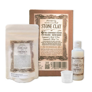 Stamperia Stone Clay Mixed Media Art Kit (80ml + 200g) (K3P71)
Stone Clay. Mixed Media Art Kit. Component A - 80 ml / 2.7 fl oz + Component B - 200 g / 7 oz. Introducing a remarkably durable, water-based clay. Simply mix the two components and pour into molds. The results are stunning - precisely detailed and elegantly colored, reminiscent of carved stone. Stamperia Stone Clay Mixed Media Art Kit (80ml + 200g) (K3P71)
Stone Clay. Mixed Media Art Kit. Component A - 80 ml / 2.7 fl oz + Component B - 200 g / 7 oz. Introducing a remarkably durable, water-based clay. Simply mix the two components and pour into molds. The results are stunning - precisely detailed and elegantly colored, reminiscent of carved stone.