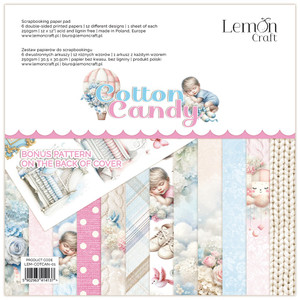 Lemoncraft - Cotton Candy 12x12 Inch Paper Pad (LEM-COTCAN-01)
Set contains 6 double-sided papers, 12 designs - 1 piece per design, 250gsm. Bonus pattern at the back of the cover. Lemoncraft - Cotton Candy 12x12 Inch Paper Pad (LEM-COTCAN-01)
Set contains 6 double-sided papers, 12 designs - 1 piece per design, 250gsm. Bonus pattern at the back of the cover.