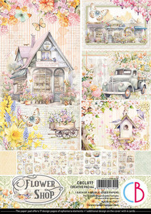 Ciao Bella - Flower Shop - 9 Double Sided sheets (CBCL077)
The Creative Pad is a special resource for ephemera cards, tags, postal stamps, medallions, labels, sentiments and other creative elements. Any pad offers more than 120 embellishments for your projects! In its handy format A4, it's the perfect match with the Fussy Cut Pad. Ideal for scrapbooking, card-making, papercrafting, mixed media art and crafts projects. This package contains 1 each of 9 double-sided printed sheets. Size A4 - 8 1/4x11 3/4 inches (21cm x 29.7cm). 17 designs + 1 additional design in the cover with 4 cards. High quality Italian FSC Certified paper 190gsm. Acid Free & Lignin Free. Made in Italy by Ciao Bella Tipografia Alzani. Ciao Bella - Flower Shop - 9 Double Sided sheets (CBCL077)
The Creative Pad is a special resource for ephemera cards, tags, postal stamps, medallions, labels, sentiments and other creative elements. Any pad offers more than 120 embellishments for your projects! In its handy format A4, it's the perfect match with the Fussy Cut Pad. Ideal for scrapbooking, card-making, papercrafting, mixed media art and crafts projects. This package contains 1 each of 9 double-sided printed sheets. Size A4 - 8 1/4x11 3/4 inches (21cm x 29.7cm). 17 designs + 1 additional design in the cover with 4 cards. High quality Italian FSC Certified paper 190gsm. Acid Free & Lignin Free. Made in Italy by Ciao Bella Tipografia Alzani.