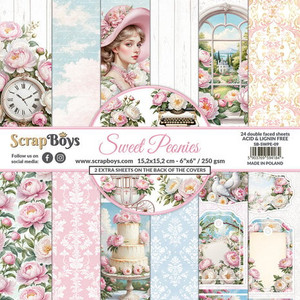 ScrapBoys - Sweet Peonies - 6x6 Inch Paper Pad (SB-SWPE-09)
ScrapBoys is a project by Mariusz Gierszewski and Mateusz Szarapow. Both young men have more than earned their spurs in the international papercraft world! Collection of design paper for creative purposes. Contents: 24 sheets, double-sided (printed on sturdy 250 gram paper). " Extra Sheets on back of cover. Acid & lignin free. Dimensions: 15.2 x 15.2 cm. Produced in Poland. ScrapBoys - Sweet Peonies - 6x6 Inch Paper Pad (SB-SWPE-09)
ScrapBoys is a project by Mariusz Gierszewski and Mateusz Szarapow. Both young men have more than earned their spurs in the international papercraft world! Collection of design paper for creative purposes. Contents: 24 sheets, double-sided (printed on sturdy 250 gram paper). " Extra Sheets on back of cover. Acid & lignin free. Dimensions: 15.2 x 15.2 cm. Produced in Poland.