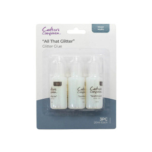 Crafter's Companion - 3PCS - Mixed Media - Glitter Glue - All That Glitters (CC-MME-GG-ATGL)
Crafter's Companion Glitter Glue pack includes three bottles of magical, iridescent glitter glue that changes colour as it catches the light. Ideal for snowy scenes all-year round! Each 20ml bottle has a precision tip for easy and accurate application. Get creative to customise home decor projects and keepsake gifts with a touch of sparkle! Crafter's Companion - 3PCS - Mixed Media - Glitter Glue - All That Glitters (CC-MME-GG-ATGL)
Crafter's Companion Glitter Glue pack includes three bottles of magical, iridescent glitter glue that changes colour as it catches the light. Ideal for snowy scenes all-year round! Each 20ml bottle has a precision tip for easy and accurate application. Get creative to customise home decor projects and keepsake gifts with a touch of sparkle!
