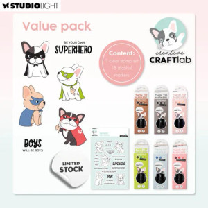 Studio light Essentials by Creative Craftlab - Twin Tip Markers Value pack (CCL-ES-PACK02)
Studio Light Essentials Value pack. Kit includes 1 clear stamp set and 18 twin tip alcohol markers. Studio light Essentials by Creative Craftlab - Twin Tip Markers Value pack (CCL-ES-PACK02)
Studio Light Essentials Value pack. Kit includes 1 clear stamp set and 18 twin tip alcohol markers.