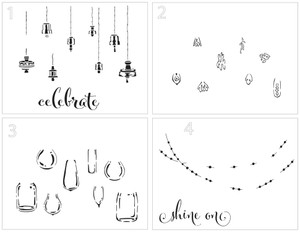 TCW - A2 Card - 4 Part Layered Stencil (TCW6021)
With the TCW6021 A2 Layered Celebration Lights Stencil you can create a beautiful A2 Card with four different color layers. This is an all in one 8½”x11″ Stencil!  Use this stencil with stencil butters, gels and blending inks. TCW - A2 Card - 4 Part Layered Stencil (TCW6021)
With the TCW6021 A2 Layered Celebration Lights Stencil you can create a beautiful A2 Card with four different color layers. This is an all in one 8½”x11″ Stencil!  Use this stencil with stencil butters, gels and blending inks.