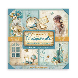 Stamperia - Masquerade 12x12 Inch Paper Pack Maxi (Single Face) (SBBXLB20) Stamperia - Masquerade 12x12 Inch Paper Pack Maxi (Single Face) (SBBXLB20)