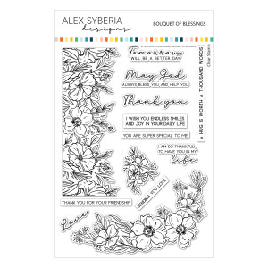Alex Syberia Designs - Bouquet of Blessings Stamp Set
(ASD-STA-145)
Delight in the artistry of the Bouquet of Blessings Stamp Set 6x8 by Alex Syberia Designs. Adorn your creative projects with the beauty of hand-drawn flowers. This set ignites a world of creativity for crafting cards, embellishing scrapbooks, or decorating journals. Coordinate with ease using the Bouquet of Blessings Die Set and animate your flowers with vibrant hues courtesy of the Bouquet of Blessings Stencil Set. They form a perfect trio, ensuring crafting is a seamless and joyful experience. Embrace the versatility of the set, as it's brimming with uplifting sentiments to suit various occasions. From warm "Thank you for your friendship" to the thoughtful "May God always bless you and help you," these phrases are designed to convey care and appreciation in your handcrafted masterpieces. Alex Syberia Designs - Bouquet of Blessings Stamp Set
(ASD-STA-145)
Delight in the artistry of the Bouquet of Blessings Stamp Set 6x8 by Alex Syberia Designs. Adorn your creative projects with the beauty of hand-drawn flowers. This set ignites a world of creativity for crafting cards, embellishing scrapbooks, or decorating journals. Coordinate with ease using the Bouquet of Blessings Die Set and animate your flowers with vibrant hues courtesy of the Bouquet of Blessings Stencil Set. They form a perfect trio, ensuring crafting is a seamless and joyful experience. Embrace the versatility of the set, as it's brimming with uplifting sentiments to suit various occasions. From warm "Thank you for your friendship" to the thoughtful "May God always bless you and help you," these phrases are designed to convey care and appreciation in your handcrafted masterpieces.