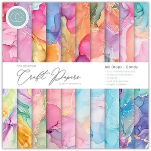 Craft Consortium - Craft Papers - Ink Drops Candy - 6x6 Paper Pad (CCEPAD016B) Craft Consortium - Craft Papers - Ink Drops Candy - 6x6 Paper Pad (CCEPAD016B)