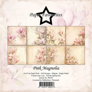 Paper Favourites - Pink Magnolia - 6 x 6 Paper Pack (PF530)

Paper Favorites is a brand from Denmark. This young brand specializes in design paper for creative applications.  Pack contains 24  Sheets 15x15 cm. (3x8 Designs).  Paper Weight: 200gsm.  Acid and lignin free.