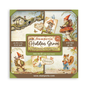 Stamperia - Hidden Grove 12x12 Inch Maxi - Paper Pack (SBBXLB22)
This Stamperia 12" x 12" Maxi Paper Pad includes 22 sheets of 190gsm paper that are printed on one side with coordinating designs and imagery. Those designs may include text, alphabets, and elements for embellishing. Acid free. Stamperia - Hidden Grove 12x12 Inch Maxi - Paper Pack (SBBXLB22)
This Stamperia 12" x 12" Maxi Paper Pad includes 22 sheets of 190gsm paper that are printed on one side with coordinating designs and imagery. Those designs may include text, alphabets, and elements for embellishing. Acid free.