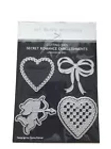 The Paper Boutique - Cutting Dies - Secret Romance Embellishments (DC1022)
The Paper Boutique Cutting Dies Secret Romance Embellishments includes 6 components. Compatible with most leading die-cutting machines. They are designed by Claina Palmer exclusively for Creative Crafting World, and every die is made from durable steel to ensure a perfect cut, every time! The Paper Boutique - Cutting Dies - Secret Romance Embellishments (DC1022)
The Paper Boutique Cutting Dies Secret Romance Embellishments includes 6 components. Compatible with most leading die-cutting machines. They are designed by Claina Palmer exclusively for Creative Crafting World, and every die is made from durable steel to ensure a perfect cut, every time!
