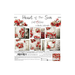 Craft O'Clock - Heart of the Sun - 6 x 6 Paper Pad (CC-C74-HOS-10)
Pack contains 24 double-sided pages of a high quality scrapbooking paper. Set of 6 different designs, 4 of each, which are small versions of the larger papers and sheets with extras. Paper Weight: 250g. Acid and lignin free. Craft O'Clock - Heart of the Sun - 6 x 6 Paper Pad (CC-C74-HOS-10)
Pack contains 24 double-sided pages of a high quality scrapbooking paper. Set of 6 different designs, 4 of each, which are small versions of the larger papers and sheets with extras. Paper Weight: 250g. Acid and lignin free.
