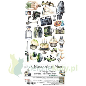 Craft O'Clock - The November Man - Extras Set - 6" x 12" (CC-F37-NM-11)
A set of 18 double-sided pages of a high quality scrapbooking paper with extra elements to cut (2x9 designs) + 2x sheet with EXTRAS TO CUT on the other side of the cover. Every page is of a 15.25x31.5cm size. The paper weighs 250g/m2. This product is acid- and lignin-free. Made in Poland. Craft O'Clock - The November Man - Extras Set - 6" x 12" (CC-F37-NM-11)
A set of 18 double-sided pages of a high quality scrapbooking paper with extra elements to cut (2x9 designs) + 2x sheet with EXTRAS TO CUT on the other side of the cover. Every page is of a 15.25x31.5cm size. The paper weighs 250g/m2. This product is acid- and lignin-free. Made in Poland.