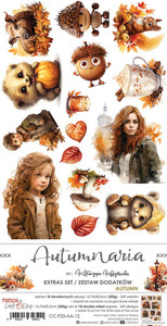 Craft O'Clock - Autumnaria - Autumn - Extras Set - 6" x 12" (CC-F33-AA-12)
A set of 18 double-sided pages of a high quality scrapbooking paper with extra elements to cut (2x9 designs) + 2x sheet with EXTRAS TO CUT on the other side of the cover. Every page is of a 15.25x31.5cm size. The paper weighs 250g/m2. This product is acid- and lignin-free. Made in Poland. Craft O'Clock - Autumnaria - Autumn - Extras Set - 6" x 12" (CC-F33-AA-12)
A set of 18 double-sided pages of a high quality scrapbooking paper with extra elements to cut (2x9 designs) + 2x sheet with EXTRAS TO CUT on the other side of the cover. Every page is of a 15.25x31.5cm size. The paper weighs 250g/m2. This product is acid- and lignin-free. Made in Poland.