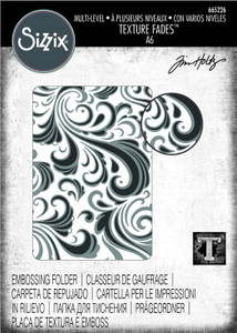 Sizzix -Texture Fades Multi Level Embossing Folder Swirls by Tim Holtz