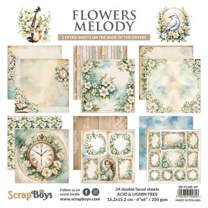 ScrapBoys - Flowers Melody - 6x6 Inch Paper Pad (SB-FLME-09)
ScrapBoys is a project by Mariusz Gierszewski and Mateusz Szarapow. Both young men have more than earned their spurs in the international papercraft world! Collection of design paper for creative purposes. Contents: 24 sheets, double-sided (printed on sturdy 250 gram paper). " Extra Sheets on back of cover. Acid & lignin free. Dimensions: 15.2 x 15.2 cm. Produced in Poland. ScrapBoys - Flowers Melody - 6x6 Inch Paper Pad (SB-FLME-09)
ScrapBoys is a project by Mariusz Gierszewski and Mateusz Szarapow. Both young men have more than earned their spurs in the international papercraft world! Collection of design paper for creative purposes. Contents: 24 sheets, double-sided (printed on sturdy 250 gram paper). " Extra Sheets on back of cover. Acid & lignin free. Dimensions: 15.2 x 15.2 cm. Produced in Poland.