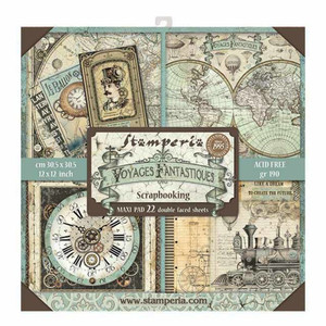 Stamperia Voyages Fantastiques 12x12 Inch Maxi Paper Pack (SBBXL01) (DISCONTINUED)
Stamperia 12x12 Inch Paper Pack. 30.5x30.5cm. single sided sheets. Maxi pad - 22 sheets. 190gr, acid-free. Stamperia Voyages Fantastiques 12x12 Inch Maxi Paper Pack (SBBXL01) (DISCONTINUED)
Stamperia 12x12 Inch Paper Pack. 30.5x30.5cm. single sided sheets. Maxi pad - 22 sheets. 190gr, acid-free.