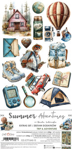 Craft O'Clock - Summer Adventures - Trip and Adventure - 6" x 12" (CC-F77-SAS-12)
A set of 18 double-sided pages of a high quality scrapbooking paper with extra elements to cut (2x9 designs) + 2x sheet with EXTRAS TO CUT on the other side of the cover. Every page is of a 15.25x31.5cm size. The paper weighs 250g/m2. This product is acid- and lignin-free. Made in Poland. Craft O'Clock - Summer Adventures - Trip and Adventure - 6" x 12" (CC-F77-SAS-12)
A set of 18 double-sided pages of a high quality scrapbooking paper with extra elements to cut (2x9 designs) + 2x sheet with EXTRAS TO CUT on the other side of the cover. Every page is of a 15.25x31.5cm size. The paper weighs 250g/m2. This product is acid- and lignin-free. Made in Poland.