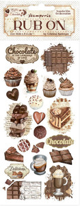 Stamperia - Coffee & Chocolate - Vintage Sweet Moments - Rub-On's (DFLRB194)

Stamperia Coffee & Chocolate Collection.  Rub On's contain lots of images to embellish your projects.  These Rub On's are a great way to add an extra element to your paper craft projects, easy to use and have a very effective finish.  With Rub On you can transfer images onto any kind of smooth surface, as if they were printed on it.  Very suitable for journaling and for decoration.  Best on light colour surfaces.  Stamperia Die Cuts are cardboard decoration to match with Scrapbooking Papers.  They can be easy glued to any work as embellishment.  1 sheet – 10.16 cm x 21.6 cm.