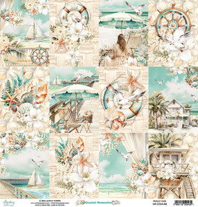 Mintay Papers - 12 x 12 Double Sided Paper - Coastal Memories (MT-COA-06)

Capture your coastal memories with the Coastal Memories Collection 12'' x 12'' Double Sided Paper 6 from Mintay Papers. This versatile paper is perfect for all your paper crafting projects, including cards, scrapbook pages, tags, and journals. On one side, you'll find beautifully designed journal cards featuring images from this collection, such as a lifeguard hut, sailboats, and seashells. These cards add a charming touch to any project. On the other side, you'll discover background images that evoke the serene beauty of the ocean, with seashells, basket weaves, and more. Let your creativity take you on a seaside adventure! Made with high-quality materials, this acid and lignin-free paper ensures that your memories will last a lifetime. With a weight of 250gsm, it provides durability without compromising on flexibility. Bring the beauty of the coast to your crafts with the Coastal Memories Collection 12'' x 12'' Double Sided Paper 6 from Mintay Papers.