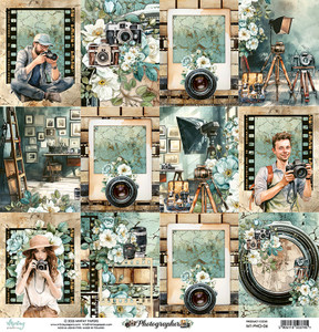 Mintay Papers - 12 x 12 Double Sided Paper - Photographer (MT-PHO-06)

A bold, eclectic collection that captures the passion for photography in a unique way. With a darker, slightly grunge aesthetic, it seamlessly blends subtle vintage elements with modern design. Featuring a palette of dusty turquoise, black, and earthy browns, this collection is perfect for projects that embrace creativity and individuality.

The creative concept of the Mintay brand and its products are the projects of Karola Witczak – a well known designer, craft teacher and craft industry consultant, both in Poland and abroad. Karola has been cooperating with many craft brands over the past 11 years.

What is so special about our paper collections? Versatility. They are design so as to squeeze as much as possible out of them! Someone creative once said: „Give me a sheet of scrapbooking paper and I’ll do anything.” And such is our philosophy.

The Mintay collections feature versatile motifs that work well for a variety of applications. We don’t want to limit your creativity in any way. The multitude and detailed images/motifs that you can cut out and use as embellishments or layers, illustration arrangements and color palettes – everything has been well thought out.

Our collections are about high quality paper, but even more importantly, they are created by enthusiasts – for creative crafters.