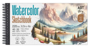 Little Birdie - Watercolour Sketch Book - Cold Pressed Artist Paper (CR98578)

This versatile watercolour sketchbook is made from high-quality, acid-free, cold-pressed cotton paper.  The artist's quality paper allows great artistic experience with good absorbency, luminosity & transparency of paints.  Great for beginners and professional artists.  Use for all kinds of watercolor work and different techniques with wet media like ink washes.  Available in various sizes.  Artist Paper L 8.2 x W4 Inch Spiral Bound.