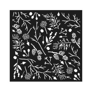 Stamperia - Forest Collection - Stencils - Branches and Pinecones (KSTDQ116)

Mix Media Art Thick Stencil. 12x25cm, 0.25mm thick. This template is suitable for a variety of projects. Flexible and strong material. Use on fabrics, wood, cardboard, paper, metal, plastic and more. Ideal for 3D effects, spray and mix media.