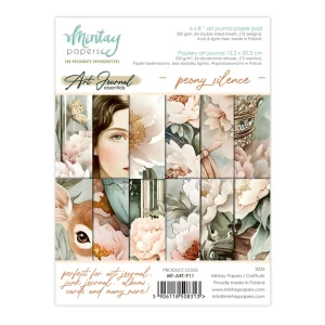 Mintay -Peony Silence - 6x8 Inch Add-On Paper Pack (MT-ART-P11)

This paper pad contains 24 double-sided 6"x 8" (15x20cm) sheets of cardstock with 3 each of 8 different designs.  Paper Weight: 250gsm.  Acid & Lignin Free.  Made in Poland.
