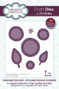 Creative Expressions Craft Dies - Finishing Touches Collection - Stitched Doodle Flowers Die by Sue Wilson (CED1462)
7 Dies in pack. The Craft Dies, designed by Sue Wilson, are an elegant collection of high quality steel dies designed to co-ordinate with each other.
Creative Expressions Craft Dies can be used in most leading die cutting machines including the Grand Calibur by Spellbinders, Cuttlebug by Provocraft, Big Shot by Sizzix and eBosser by Craftwell. Creative Expressions Craft Dies - Finishing Touches Collection - Stitched Doodle Flowers Die by Sue Wilson (CED1462)
7 Dies in pack. The Craft Dies, designed by Sue Wilson, are an elegant collection of high quality steel dies designed to co-ordinate with each other.
Creative Expressions Craft Dies can be used in most leading die cutting machines including the Grand Calibur by Spellbinders, Cuttlebug by Provocraft, Big Shot by Sizzix and eBosser by Craftwell.