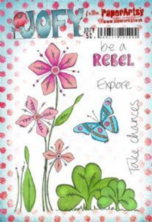  JOFY50 A5 PaperArtsy Stamp  (be a rebel)