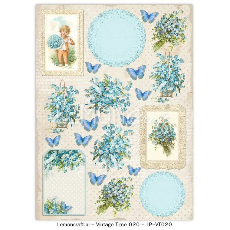 Lemoncraft - One-sided scrapbooking paper - Vintage Time 020 - (LP-VT020)

Collection design paper for projects like scrapbooking, making cards or home decor. For specific product information take a look at the product image.