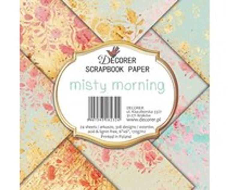 Decorer Scrapbook Paper - Misty Morning - 6x6 Inch Paper Pack (C29-232)

6x6 Inch paper pack. 170gsm, acid and lignin free. 24 single sided sheets, 3x8 designs.