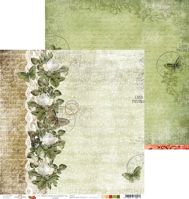 Craft O'Clock - Heritage Stories collection - Double Sided Paper 12"x 12" - Heritage Stories No.4 - 190 gsm (1 sheet) (CC-PD-HS-17-04)

Single sheet of high-quality paper from Love Me Forever collection, ideal for scrapbooking and other craft projects.  Double sided paper.  Size: 12x12 inches (30.5x30.5cm)  Weight: 250g.  Acid-free and lignin free.