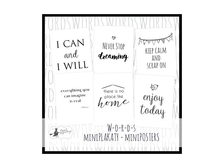 P13 - Mini Word Posters - 15 x 20cm (P13-142)

P13 - Words - Set of mini poster 15 x 20cm Model P13-142.  Set of 3 mini posters decorated on both sides (6 different designs) Measurements: 15 x 20cm - 240gsm.  Can be used in craft projects, and mounted in frames and hung on your wall.