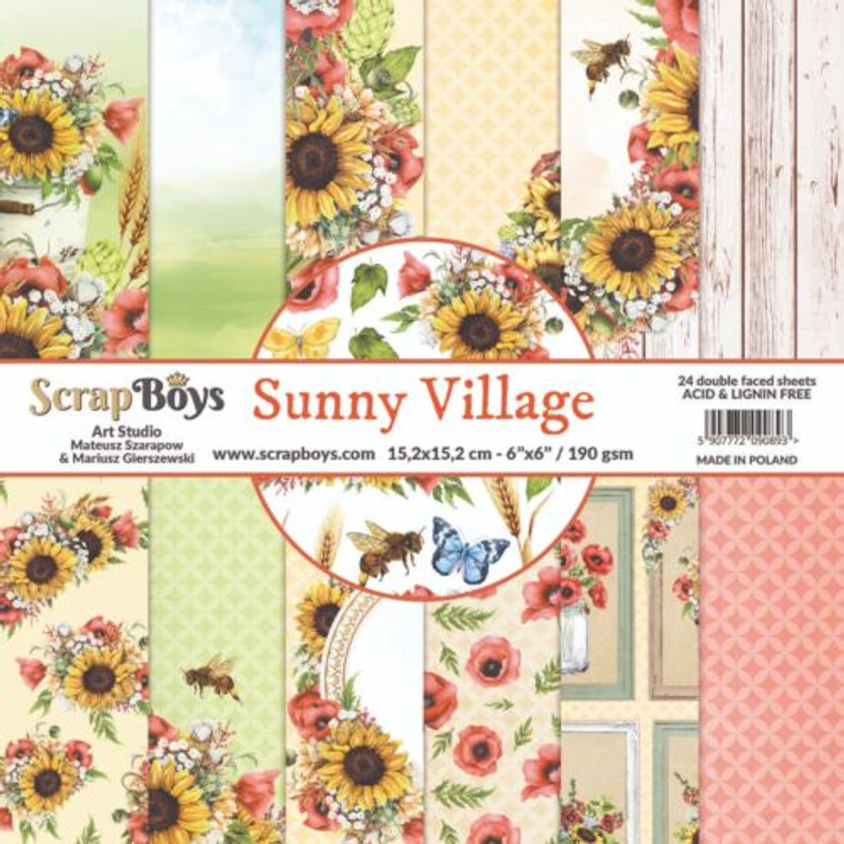 ScrapBoys - Sunny Village 6 x 6- (SUVI-09)

Sunny Village is Scrap Boys' most summery collection. This new collection features warm tones that remind us of warm summer afternoons. It features illustrations of summer elements like sunflowers, poppies and wheat ears, and watering cans and butterflies. Without a doubt, this collection is the perfect complement to our best summer memories.

Sizes : paper sheets ; paper pad: 152 x 15.2cm ( 6’’x6’’)


Grammar: 190 gsm