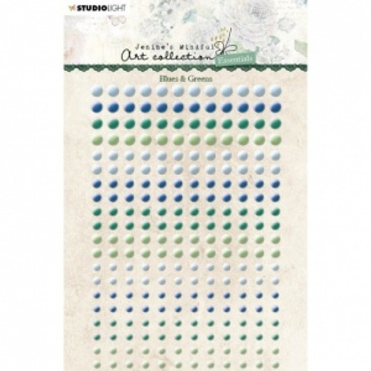 Studio Light - Jenine's Mindful Art Essentials Collection - Self Adhesive Pearls - Blues & Greens (JMA-ES-PEARL02)

This set includes 240 pieces.  Each pearl is self adhesive, and with these blue or green items, you can add a little bling to your greeting cards, or any other craft projects.