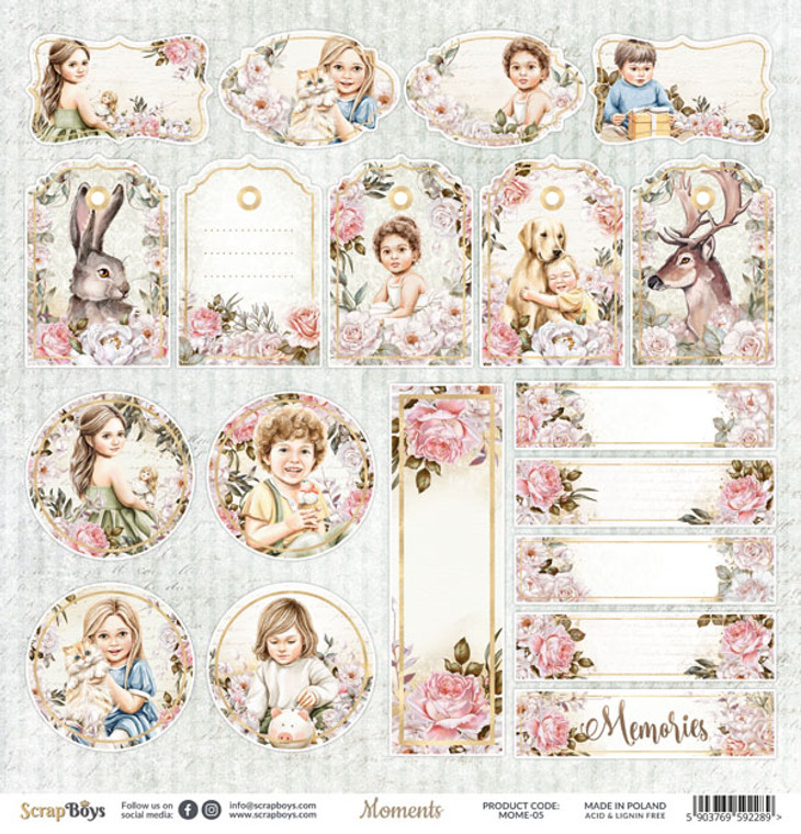 ScrapBoys - Moments Collection - 12"x 12" - Single Sheet - (MOME-05)

MOMENTS collection.  Double Sided Printed Sheet.  Single paper sheet - 12’’x12’’ (30,5 x 30,5 cm) Paper Weight: 190 gsm