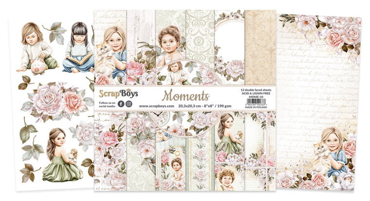 ScrapBoys - Moments Collection - 8"x 8" Paper Pad - (MOME-10)

Paper Pad contains 12 double sided sheets. Size: 8"x8" (20.3 x 20.3cm) Paper Weright: 190gsm.  Acid and Lignin free.


