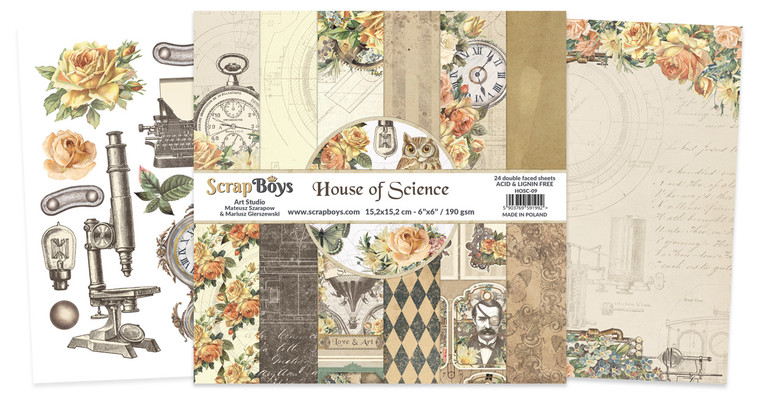 ScrapBoys - House of Science - 6"x 6" - Paper Pad (HOSC-09)

ScrapBoys papers for scrapbooking.  6"x 6" Paper Pad.  There are 24 sheets printed on both sides.  Can be used for creative purposes in all your craft projects, including card making scrapbooking and decoupage.  Paper Weight: 190 gsm.  Acid and Lignin Free.