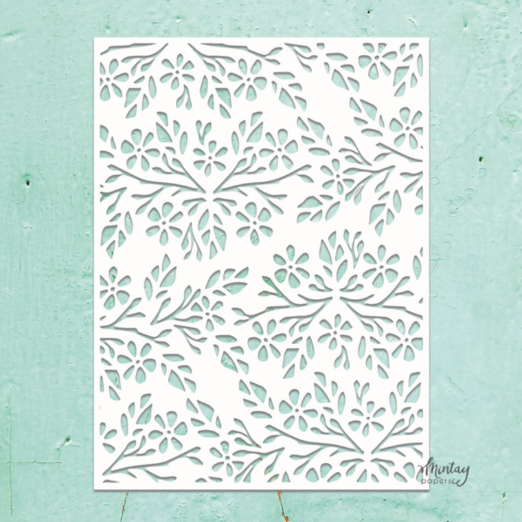 Mintay Kreativa - 6 x 8 Stencil - Flowers 2  (MTK-STEN-15)

6" x 8" stencil are perfect for home decor, mixed media, scrapbooking, card making, etc.  Use with your gel mediums, texture pastes, sprays, mists, ink, chalk, acrylic paints.  The simple shape makes it easy to organize and store the stencils in one place.  This package contains one stencil.