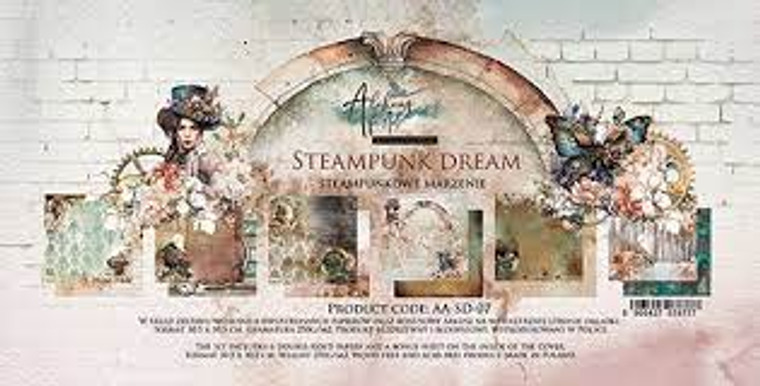 Alchemy of Art - Steampunk Dream - Set of 12" x 12" Scrapbooking Papers (AA-SD-07)

The set includes 6 double sided papers (12 patterns) and a bonus sheet on the inside of the cover.  Steampunk Dream Collection. 12" x 12" (30.5 x 30.5cm) Sheets.  Paper weight: 250gsm.  Acid-free and wood-free product made in Poland.


