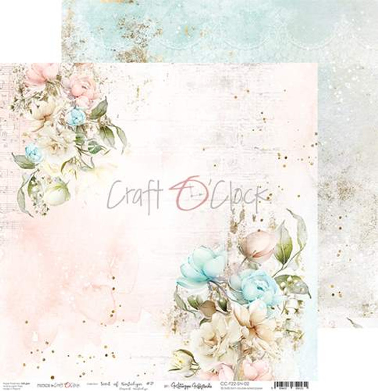 Craft O'Clock - Scent Of Nostalgia - Paper Pad - 12" x 12" (CC-F28-TN-00)

Pack of double-sided pattern sheets. There are 6 sheets in the package, as well as a cut-out sheet on the back of the cover. The sheets measure approx.  12x12 (30.5cm x 30.5cm)  Paper Weight: 250gsm.  Acid and lignin free.